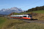 4024 121 war am 10. November 2024 bei Fieberbrunn auf dem Weg nach Schwarzach/St. Veit.