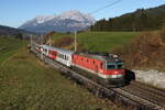 1144 212 aus Wörgl kommend am 8. November 2025 bei Fieberbrunn.