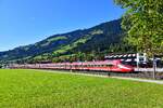 Inzwischen haben die Testfahrten mit den Triebzügen der Baureihe 400 (ETR 1000 - Frecciarossa Mille) in Österreich begonnen.