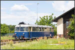 17.Juni 2023 in Bad Radkersburg . 
5081.055 macht sich im Heizhausbereich bereit für die nächste Fahrt. 