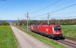 1116 278 und 1293 179 als 99235 (Staatsgrenze nächst Wernstein - Linz Hbf Westbrücke) bei Unterbreitenried 19.4.25  