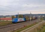 185 510 war mit einem Leerzug am 23.10.2010  kurz vor Haiding zu sehen.