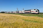 4010 607 der �BB im Ice Design am 15.6.26 bei Gunskirchen.