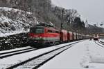 Mit dem LGAG47407 von Leoben Donawitz kommend rollt am 22.1.2023 die 1142 667 in den Bahnhof Spielfeld-Straß ein.
Hier wurde von der 1142 auf eine slowenische 541 umgespannt.
