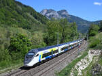 Die Westbahn auf der Südbahn, hier zu sehen der 501 042 als WB 1003 zwischen Mixnitz und Frohnleiten.