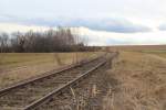 Die ehemalige Haltestelle Missingdorf bei Km 14,7 an der Bahnstrecke Zellerndorf Sigmundsherberg.