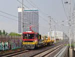 Graz. Der Robel Gleiskraftwagen 9131 453 ist hier am 08.06.2023 im Zuge von Bauarbeiten abgestellt im Bahnhof Don Bosco