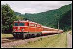 1142 677 mit R4019 zwischen Bruck an der Mur und Pernegg am 29.05.2002.