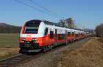 Der CityJet 4746 001 jette am 11. Februar 2016 als SB 4107 von Graz Hauptbahnhof nach Spielfeld-Straß, und wurde von mir in Wagna bei Leibnitz fotografiert.