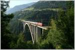 101 129  fhrt mit EC 115 Wrthersee von Mnster nach Klagenfurt. Hier berfhrt der Zug die 100m hohe und 377m lange Pfaffenberg-Zwenberg Brcke nahe Penk. 
16.07.2010