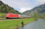 Am 5.Mai 2013 war 101 124 bei Dorfgastein mit dem EC 114 aus Klagenfurt Hbf auf dem Weg nach Dortmund Hbf.