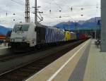 185 663-2 + 189 926-9 mit dem Ekol-Zug (Köln - Trieste) am 20.9.2015 bei der Durchfahrt in Spittal-Millstättersee.