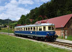 Der mustergültig aufgearbeitete E-Triebwagen 4042.01 der NBiK war am 04.08.2019 anlässlich des 100-Jahr-Jubiläums der Übelbacherbahn zu Gast in der Steiermark.