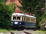 100 Jahre Übelbacherbahn: Nostalgiebahn 4042.01 bei der Ankunft in Übelbach am 04.08.2019.