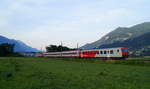 Mit knappen 40 Minuten Verspätung war der einzige InterCity auf der Unterinntalbahn, der in Richtung Innsbruck fährt, am 25.06.2019 unterwegs.