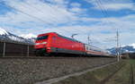 101 005-7 mit dem IC 1283 (München Hbf Gl.