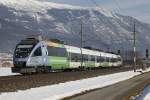 4024 085 kurz vor der Haltestelle Pill-Vomperbach am 14.02.2015.