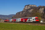 Die Dosto Garnituren verkehren derzeit auf der Vorarlbergbahn nur in dreiteiliger Garnitur. 1.4.20. 86 33 033-0