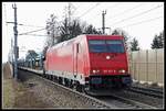 185 631 mit Güterzug in Pasching am 30.01.2019.