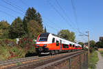 Im herrlichsten Herbstlicht fährt 4744.048 als SB bei Pressbaum nach Neulengbach. 30.9.17