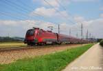 Das war ebenfalls einer der Grnde fr einen Besuch an der schnen Westbahn:1116 205-4 mit RJ 60 Budapest Keleti pu - Mnchen Hbf.,Pasching (sterreichurlaub 18.08.09)