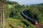 railjet 767 ist nach Wien Westbahnhof unterwegs. Eichgraben, am 05.08.2011