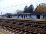 Bahnhof Blindenmarkt, steht inmitten einer Bahnbaustelle, und wird wohl in Krze dem Erdboden gleichgemacht werden;111115