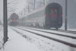 ÖBB InterCity bei Neumarkt am Wallersee - rechts Richtung Salzburg, links Richtung Wien (30.01.2014)  