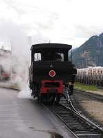 Zahnradlok Nr 4 “Hannah” auf Bahnhof Jenbach Achenseebahnstation am 15-08-2010.
