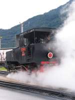 Zahnradlok Nr 4 “Hannah” auf Bahnhof Jenbach Achenseebahnstation am 15-08-2010.