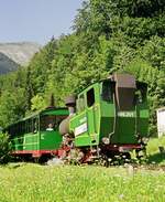 28.07.2001, St.Wolfgang, Schafbergbahn, Lok 999.201 mit Zug auf Bergfahrt.