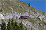 Der  Panoramaabschnitt    der Schafbergbahn zwischen den Bahnhöfen Schafbergspitze und Schafbergalm liegt zumeist im besten Licht . 15.09.2025 