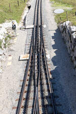 Im Bahnhof Schafbergalm sind die Weichen elektrisch ausgeführt.