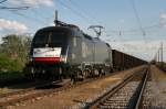 19.4.09 Whrend der Sperre auf der Summerauer Bahn kam das private EVU Cargo Serv sogar ber die West- und Nordbahn nach Breclav.