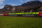 Derzeit fährt eine Dosto Garnitur in Vorarlberg mit zwei CAT (City Airport Train).