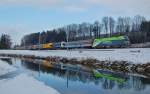 Die neu gestaltete 1016 014 mit dem Rola 41411 in Wartberg/Kr. am
08.12.2012.