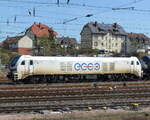ecco-rail 159 214 mit Kesselwagen Richtung Norden, am 11.04.2022 in Bebra.