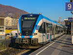 Graz. In den frühen Morgenstunden des 8.11.2020 steht hier der  blaue GTW  5063 008 als S7 in Graz Hauptbahnhof