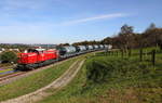 Bereits im Oktober rollte DH1700.1 mit einem Leerperlkieszug in Richtung Deutschlandsberg.