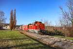 DH1500.2 durfte den Messwagen  Railcheker  über die Schienen der GKB ziehen. 
Hier am 13.11.2018 bei Schwanberg