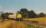 Im Herbst 1986 wurde feierlich der erste Holzwagen von der GKB 50.1171 in die neue Holzindustrie Leitinger in Preding geschoben.