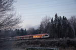 Da kündigt sich Sonnenschein an ,..... 
R8553 am Morgen des 23.01.2020 bei Kresbach 