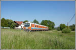 Noch wachsen teilweise die Wiesen in die Höhe ,... 

Hier bei Preding verschluckt den ungarischen FMK008 das frische Gras beinahe.
18.05.2020