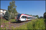 Ein Zug der Linie S7 im Bahnhof Premstätten Tobelbad am 21.Juli 2020