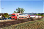 Haltestelle B�rnbach am 8.05.2026 . Auf dem Weg nach Graz eine Dosto Garnitur 