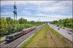 Richtung Graz ist ein Zug der Linie S6 bei Werndorf unterwegs . 8. Mai 2026 