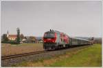 218 256 am 16.10.2010 bei einer Pendelfahrt von Lieboch nach Krottendorf als Spz 8485 anlsslich der Feierlichkeiten 150 Jahre GKB mit dem Sonderzug aus Wien am Haken, aufgenommen kurz nach dem