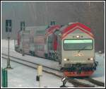 30.1.2006: R 8569/8469 bei der Ausfahrt aus Premsttten-Tobelbad.