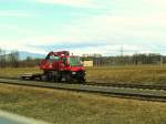 Der Zweiwege Unimog  der Bahnmeisterei Deutschlandsberg hatte am 13,03,2012 wieder mal Arbeit.