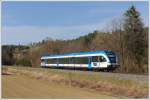 5063 008 unterwegs als S 61 (R 8509) ber die „alte“ Strecke von Graz ber Lieboch nach Wettmannsttten, aufgenommen am 12.3.2012 im Oisnitzgraben zwischen der Haltestelle Oisnitz-St.